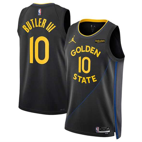 Mens Golden State Warriors #10 Jimmy Bulter III Black 2025 Statement Edition Stitched Jersey Dzhi
